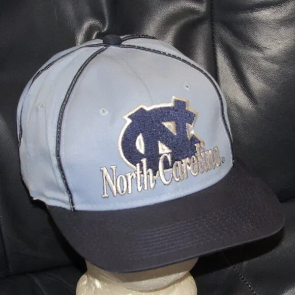 Vtg 80s The Game NC North Carolina Tar Heels SnapBack Hat Cap Jordan Embroidered - Picture 3 of 5